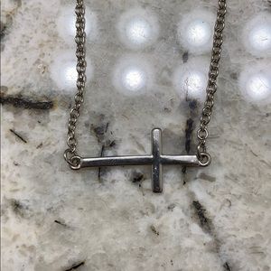 Silver cross necklace